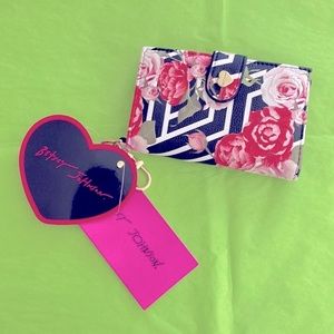 Betsey Johnson 10 card  slot / ID wallet -Floral